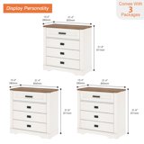 12 Drawer Dresser For Bedroom – Tall Fabric Dresser With Metal Frame, Wooden Top, Anti-Tip Design