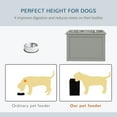thumbnail image 5 of PawHut Raised Bowl Dog Feeder with 2 Steel Bowls and Storage, Gray, 5 of 9