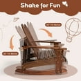thumbnail image 5 of Costway 2 Person Kid Adirondack Rocking Chair Outdoor Backrest Armrest Solid Wood Coffee, 5 of 9