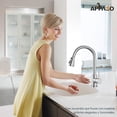 thumbnail image 2 of Mezclador de Fregadero 3 Modos, Grifos para Fregadero de Cocina, Moderno Grifo de Fregadero Monomando, Arco Alto para Cocina, Caravanas, Lavandería y Exteriores, Níquel Cepillado, 2 of 7
