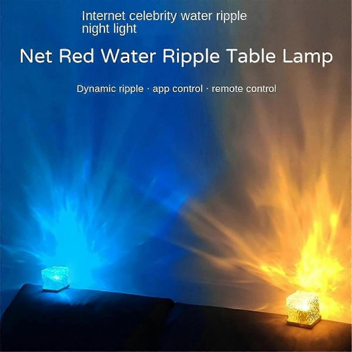 Aurorawater Ripple Projector Light 12 Counts USB Rechargeable 16 Colors - TikTok