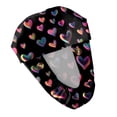 thumbnail image 6 of Love Heart Print Working Cap, Adjustable Surgical Scrub Hat, Casual Bouffant Head Cover for Women's Long Hair Ginger, 6 of 6
