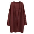 thumbnail image 4 of Arlun Cardigans Sweaters for Women Long Cable Knit Open Front Outerwear 2025 Trendy Loose Fit Comfort Pure Long Sleeve Warm Cardigan Coats Fall Winter New Clothes Red One Size, 4 of 5