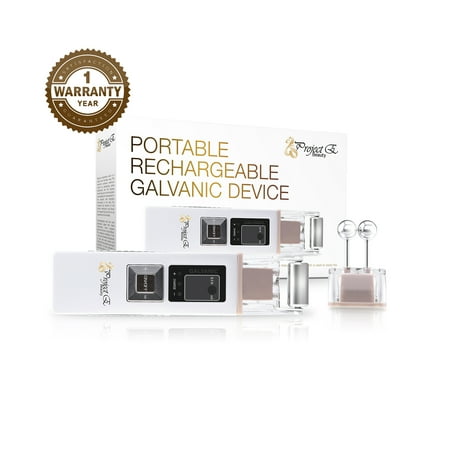 Project E Beauty Galvanic Facial Lifting Roller | Wireless Facial Skin Care Iontophoresis Reduce Wrinkles Skin Tightening Firming Fine Lines Desincrustation Deep Pore Cleansing Rejuvenation Device