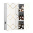 thumbnail image 2 of HLR Wall-Mounted Bathroom Storage Cabinet, Wall-Mounted with Double Door,Adjustable Shelves, White, 2 of 8