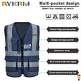 thumbnail image 4 of 21 colour High visibility viz vest hi vis viz reflective safety vests for men, 4 of 4