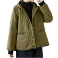 thumbnail image 2 of UPPADA Womens Fall Coats Cropped Puffer Jacket Oversized Black Short Puffy Winter Coat Ladies Fall Jackets Lightweight with Pockets,Plus Size All Weather Jackets Green,XL, 2 of 9