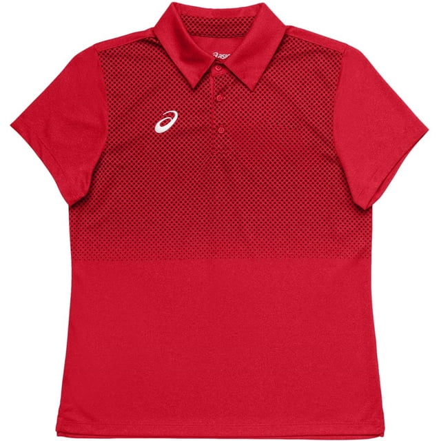 ASICS Womens Hex Polo Shirt, red, L