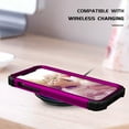 thumbnail image 3 of iPhone 11 Pro Max 2019 Case with Temepered Glass Screen Protector, Dteck Full body Protection 3 Layer Hybrid Rugged Shockproof Case Glass Screen Cover For Apple iPhone 11 Pro Max 6.5", Purple, 3 of 9