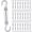 24, variant on 12 Pcs 4 mm Turnbuckles Hook and Hook Turnbuckle for Cable Wire Rope Tension, 304 Stainless Steel Turnbuckle for DIY String Light Picture Hanging, Garden Wire, Fence Gate Wire, Tent Rope