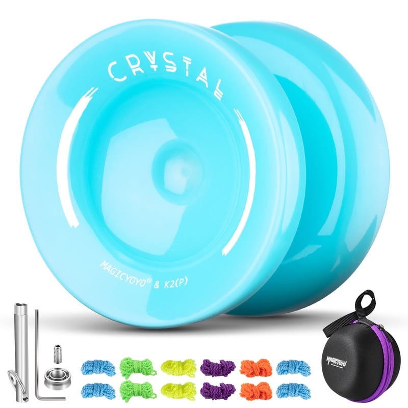 MAGICYOYO K2 CRYSTAL Yoyo , Dual Purpose Responsive Yo-Yo for Beginner, Replacement Unresponsive Bearing for Advanced