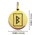 thumbnail image 2 of Stainless Steel Elder Futhark Berkana Rune Round Medallion Pendant Necklace, 2 of 3
