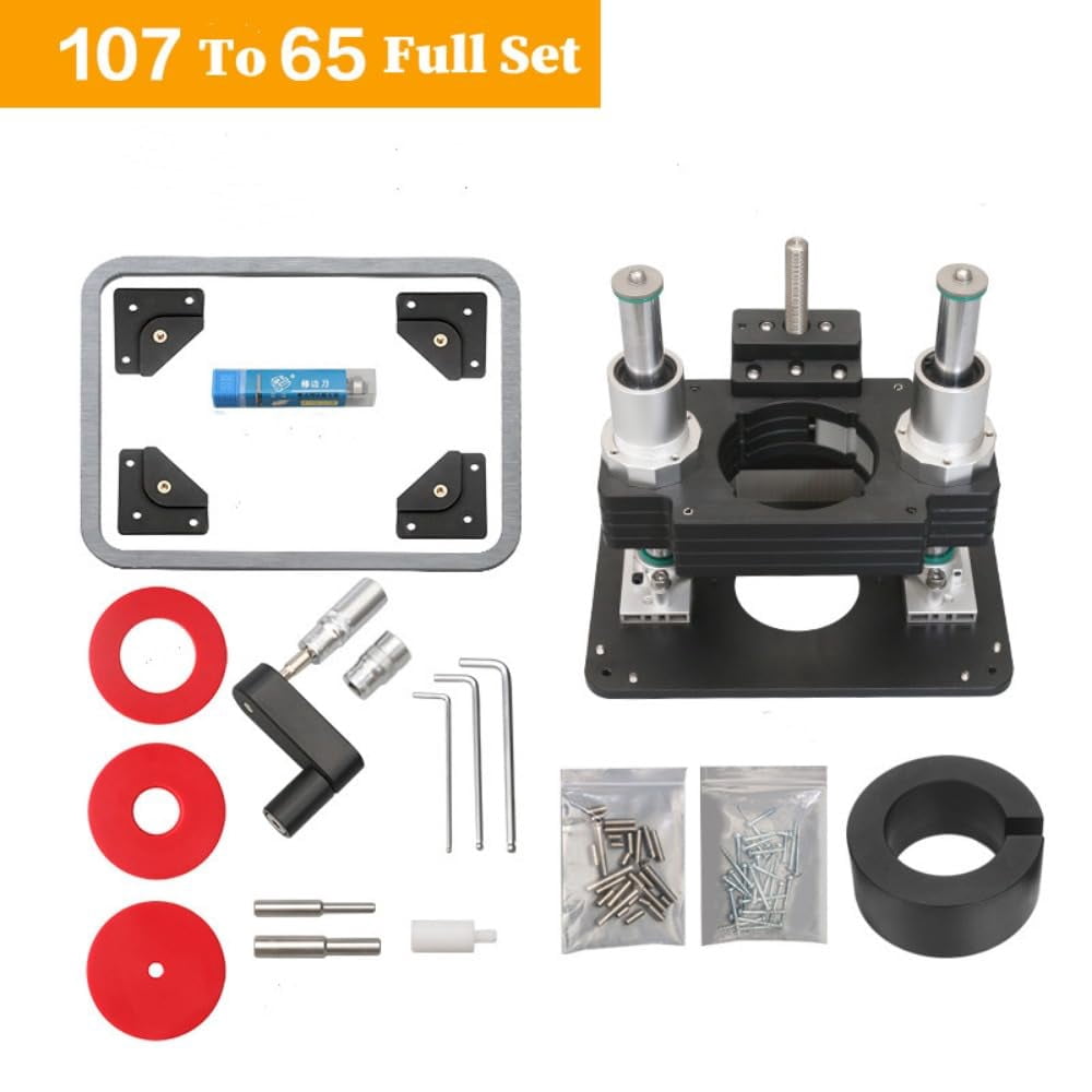 Woodworking Heavy Duty Router Lift with Aluminium Router Table Insert Plate Woodworking Tools