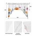 thumbnail image 6 of Spring Floral Kitchen Swag Valances for Windows, Pastoral Flowers Watercolor Swag Valances Curtains for Living Room, Rod Pocket Window Treatments for Bathroom, Bedroom, Cafe, 56"x36", 6 of 6