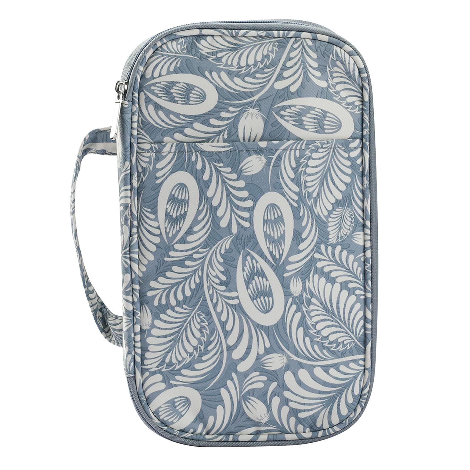 HOMYL Organizer Case Knitting Crochet Hooks and Tool Accessories Bag Gray Leaves