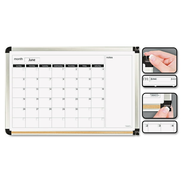 The Board Dudes Perpetual Calendar Dry Erase Board, 23"w x 17"h