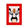 thumbnail image 1 of Peking Opera Head The Orphan of Chao Picture Display Art Red Photo Frame, 1 of 4