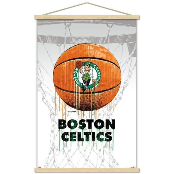 NBA Boston Celtics - Drip Ball 20 Wall Poster, 22.375" x 34" Framed