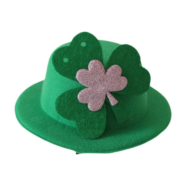 CALLE. Accesorio de disfraz creativo para decoración de sombrero del día de San Patricio para recuerdos de fiestas navideñas Rosa verde