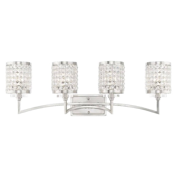 Livex Lighting 50564-91 Gramercy Lampe de Bain 4 Lumières, Nickel Brossé