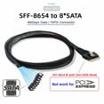 thumbnail image 5 of FVH 50CM Slimline SAS 4.0 SFF-8654 8i 74pin Host Raid to 8 SATA 7pin Target Hard Disk Fanout Raid Cable 1-to-8 Splitter, 5 of 5