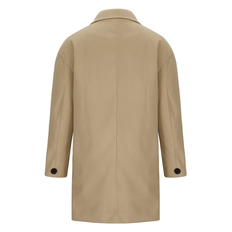 kha:ki　NEW TYPE-65 COAT DOUBLE-FACED WOOL LONG CAR COAT - DARK KHAKI | COS