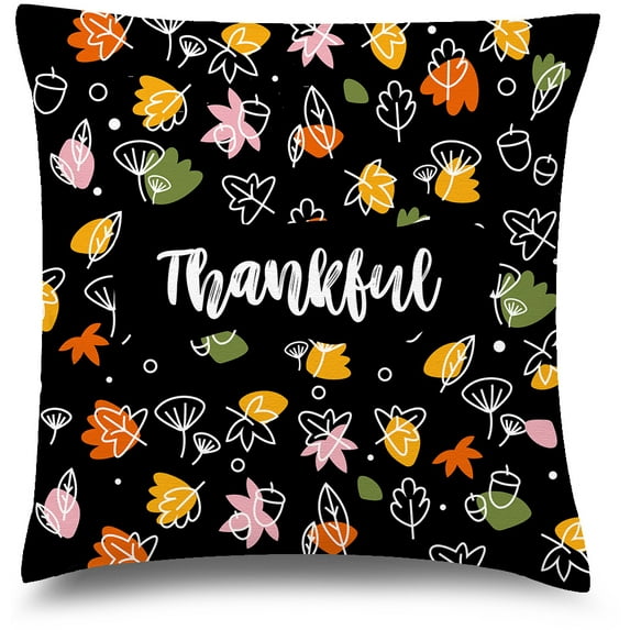 Awkward Styles Thanksgiving Decorative Pillow Covers Thankful Colorful Throw Cushion Case