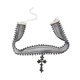 thumbnail image 1 of 1Pc Cross Necklace Punk Collar Sexy Gothic Choker Neck Choker Steampunk Jewelry for Halloween Party Daily Decor (Black), 1 of 4