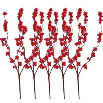 FRCOLOR 5 Pcs Party Berry Picks Christmas Tree Decoration 32.00X14.00X0.50CM Red