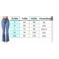 thumbnail image 2 of Ladies High Waist Wide Leg Denim Jeans Trousers Teenage Girls Flare Jeans Stretch Hip Jeans Bootcut Boyfriend Baggy Jeans Casual Trousers （Xl）, 2 of 5