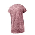 thumbnail image 6 of Sport Tek 1151435 Ladies PosiCharge Electric Heather Sporty Tee, Maroon Electric - Extra Large, 6 of 6