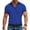 Blue, variant on Short Sleeve Mens Polo Shirt White Quarter Zip Waffle Shirts Classic Fit Collared Performance Pullover Moisture Wicking Tops
