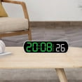 thumbnail image 4 of Reloj digital Macarena despertador de escritorio portátil pantalla de 12/24 horas Verde, 4 of 8