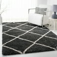 thumbnail image 3 of SAFAVIEH Hudson Amias Geometric Shag Area Rug, Dark Grey/Ivory, 2' x 3', 3 of 11