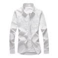 thumbnail image 2 of pstuiky Camisas de manga corta para hombre, Camiseta informal de manga corta con botones y solapa de color liso para hombre camisas casuales para hombre l, 2 of 3