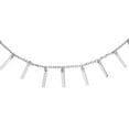 thumbnail image 2 of 925 Sterling Silver Rhodium Plated 15 Dangle Bar Stations Adjustable Choker Necklace 17 Inch Choker Necklace for Women, 2 of 2