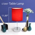 thumbnail image 3 of Mini lampe de table de base chromée avec abat-jour en tissu, 3 of 4