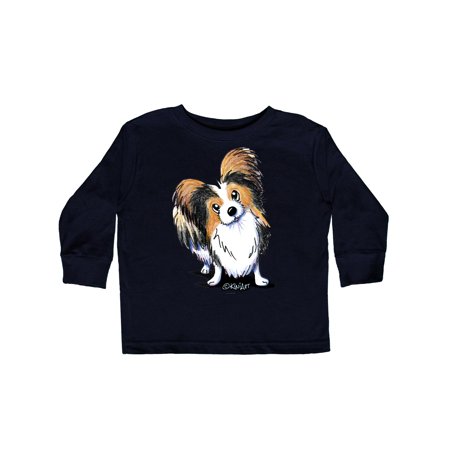 

Inktastic Tricolor Papillon Gift Toddler Boy or Toddler Girl Long Sleeve T-Shirt