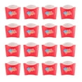 thumbnail image 1 of 100Pcs Paper Chips Box Disposable Fries Holder Portable Snack Food Box Case Snack Packaging Supplies for Home Shop (Flag Pattern), 1 of 8