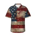 thumbnail image 1 of Balery American Flag1 Camisas hawaianas de manga corta para hombre, camisas playeras de corte holgado, camisas de vacaciones con botones,XX-Large, 1 of 7
