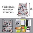 thumbnail image 2 of Naloa London Symbols1 Drawstring Backpack String Bag Cinch Water Resistant for Gym Shopping Sport Yoga, 2 of 6