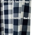 thumbnail image 5 of Kitchen Curtain Valance, Farmhouse Buffalo Check Valance Curtains for Windows, Cotton Blend Plaid Gingham Curtain Valance for Bathroom Rod Pocket Cafe Curtains, 54" Wx 15" L, Navy/White,One Panel, 5 of 7