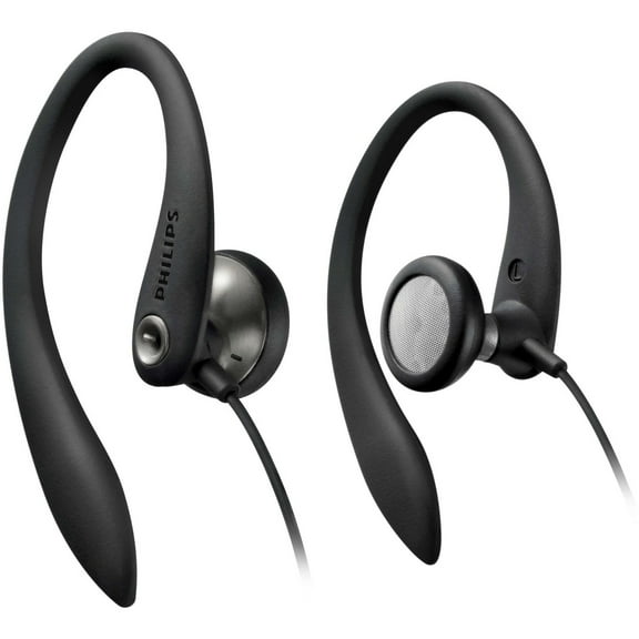 Philips SHS3200BK/37 Flexible Earhook Headphones, Black