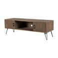 thumbnail image 4 of Industrial Style Reclaimed Wood Tv Stand With 2 Storage Cabinets For Living Room Media Center, 4 of 5