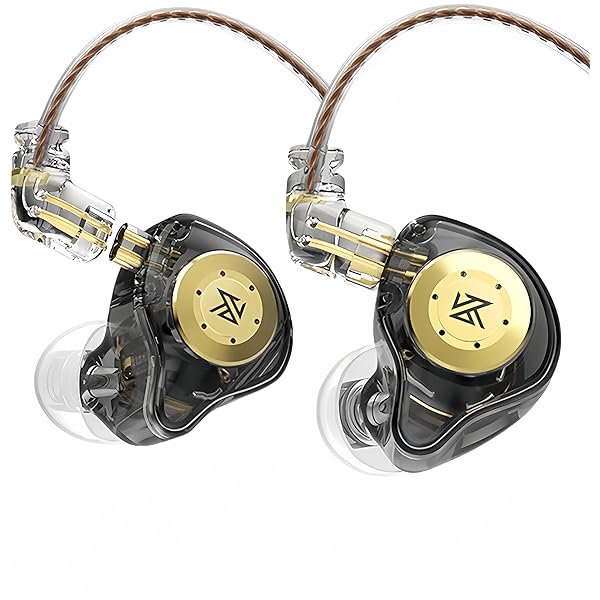 wonima11 KZ EDX PRO IEM Earphones,Wired Gaming Earbuds,KZ in-Ear Monitor Headphones, Detachable Cable,HiFi Deep Bass Sound with New 10mm Dynamic Driver for Singers Musicians (Black, Without Mic)