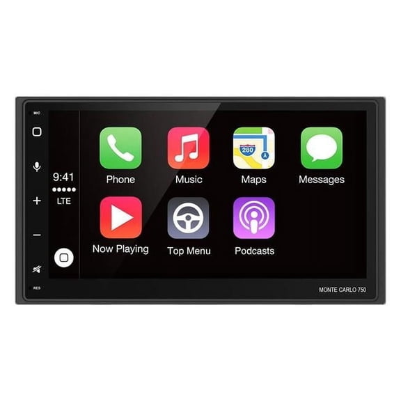Blaupunkt  6.75 in. Double DIN Mechless Fixed Face Touchscreen Receiver with Apple CarPlay & Android Auto