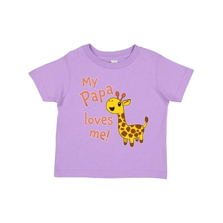 

Inktastic My Papa Loves Me- Cute Giraffe Gift Toddler Boy or Toddler Girl T-Shirt