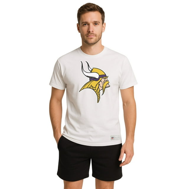 NFL Playera Aficionado Básica Minnesota Vikings Blanco para Hombre, Talla Grande