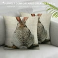 thumbnail image 3 of Grey Rabbit Pillowcase Cute Wild Animal Rabbit Bunny Easter Zippered Pillow Cover Decorative Throw Pillow Cover  Throw Pillow Cushion Cover for Home Couch Bed, 3 of 5