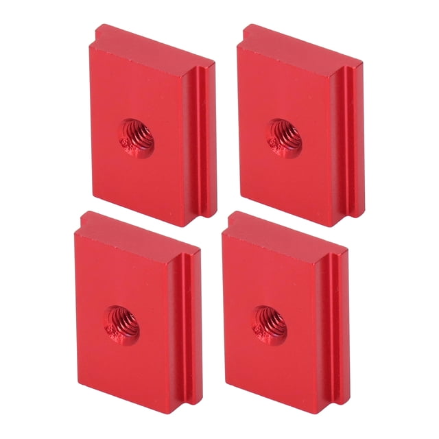 Sliding Slot Nut, High Hardness Sliding Nut M6 4Pcs Rust Resistant 30 Series for Table Saws Red,Silver,Blue